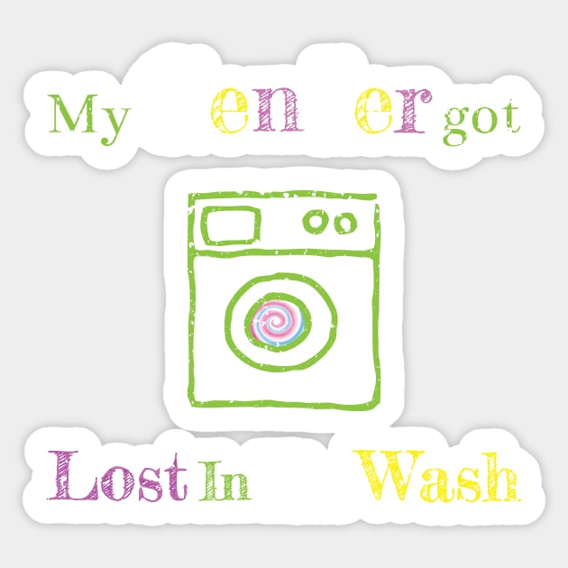 My Gender got Lost in the Wash Sticker by Ryphna